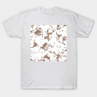 Mocha and white marble - Tie-Dye Shibori Texture T-Shirt